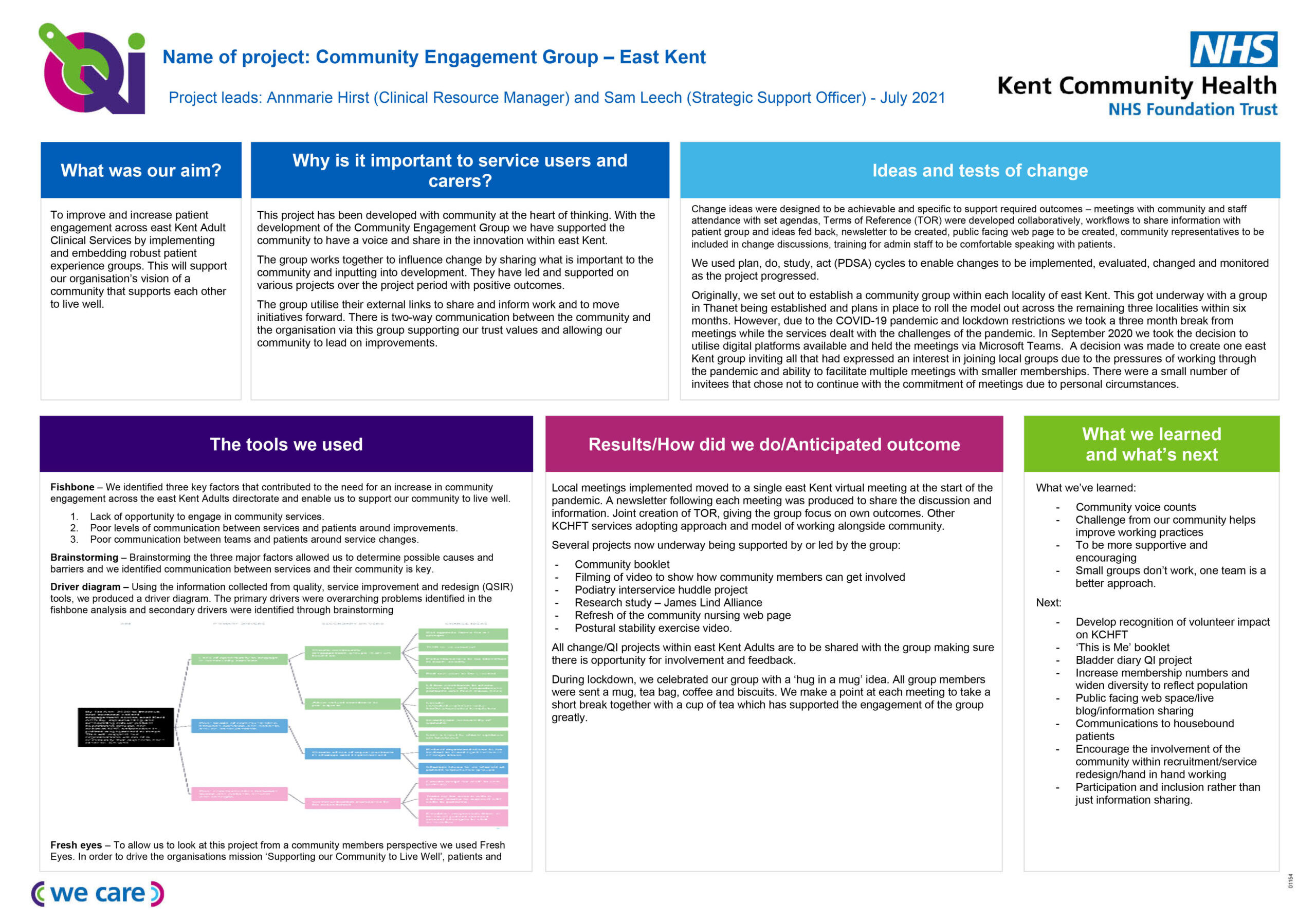 community engagement group project on a page